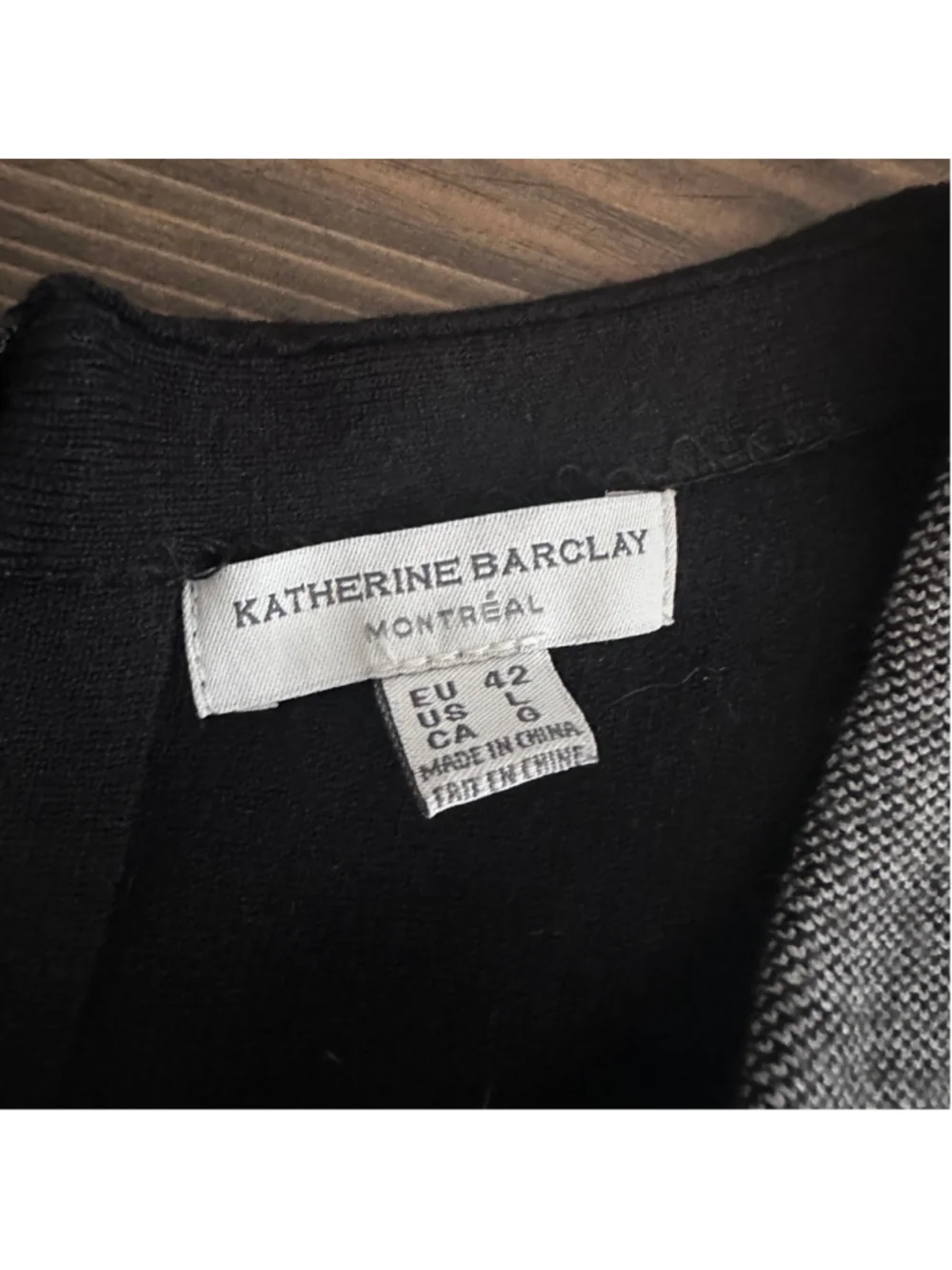 Katherine Barclay Black Gray Lace Dress L Sleeveless - Picture 3 of 11